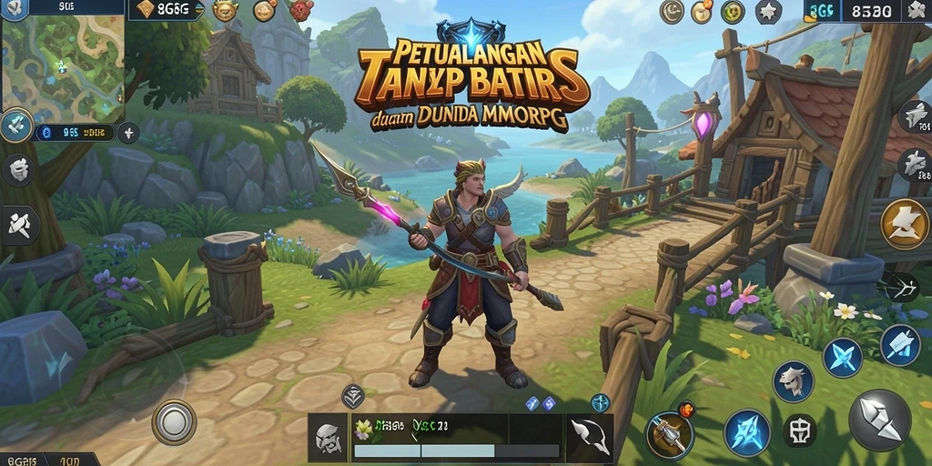 Tangkapan layar gameplay <strong>8G8G</strong> menunjukkan pertempuran epik di dunia fantastis.