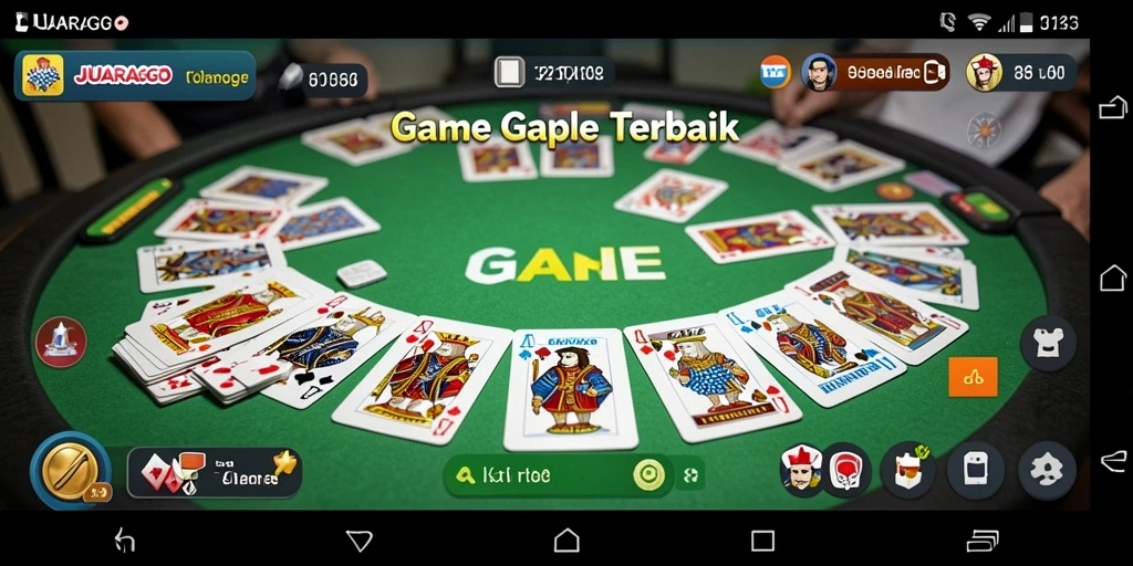 Tampilan gameplay Gaple yang seru dan interaktif di JUARAGO.
