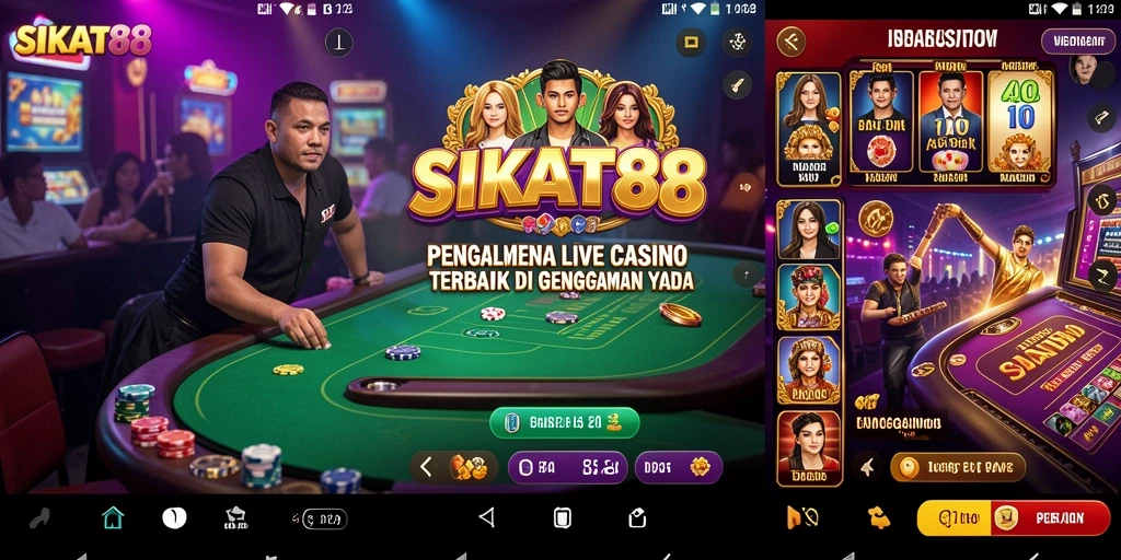 Tampilan gameplay SIKAT88 yang seru dengan dealer langsung dalam aksi.