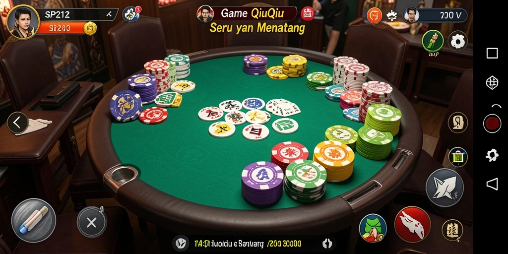 Tangkapan layar gameplay QiuQiu yang menarik.