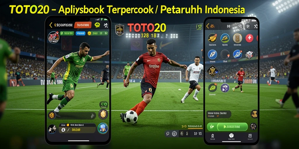 Screenshot menunjukkan antarmuka TOTO20 dengan berbagai opsi taruhan olahraga.