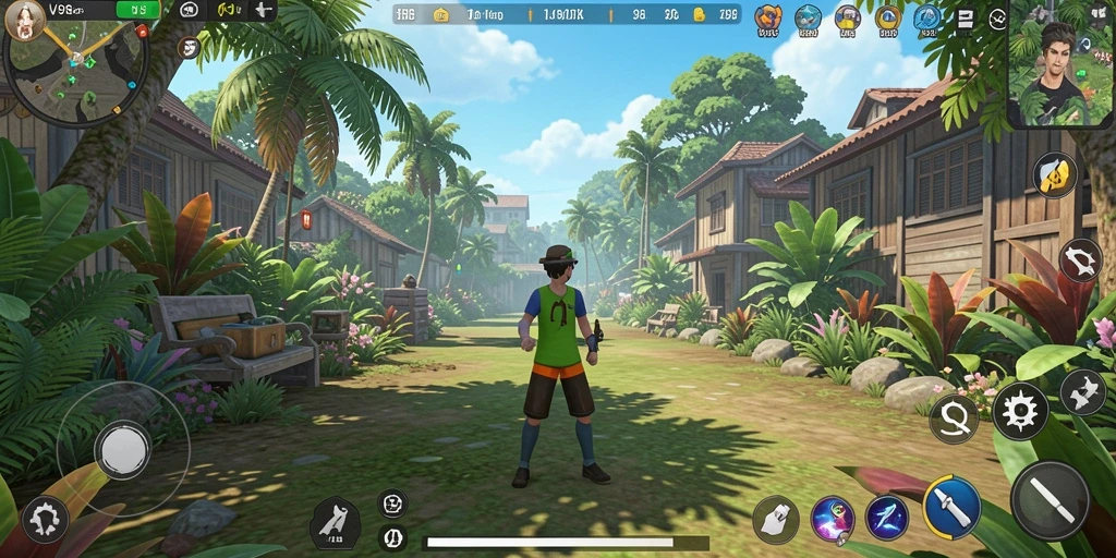 Tampilan gameplay V98 yang menakjubkan dalam simulasi kehidupan.